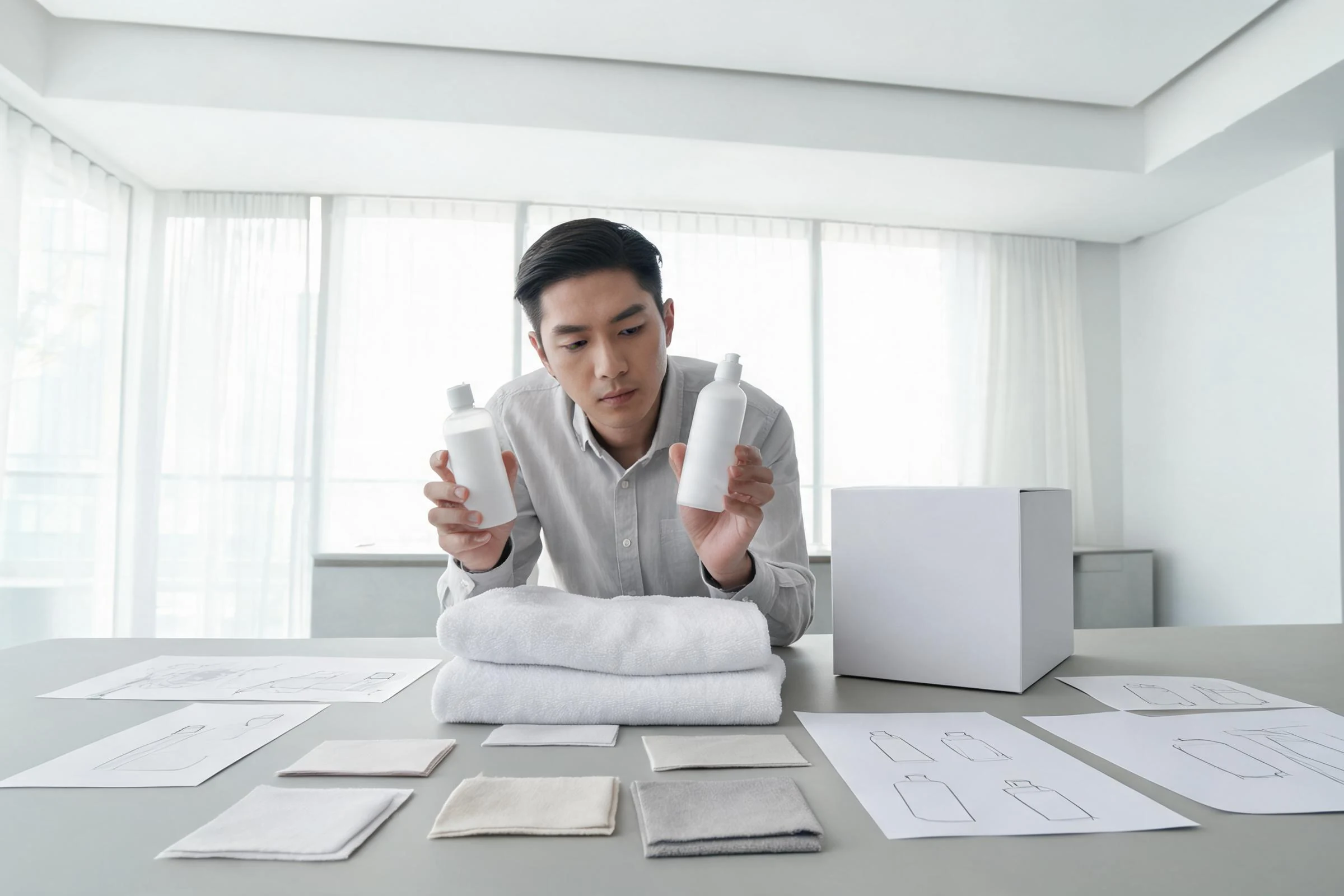 New hotel supplies displayed for wholesale discovery