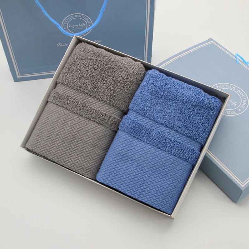 5-star Hotel Quality Bath Face Towel Gift Set Quick-dry Compressed Embroidered Hand Towels Solid Color Wedding Accessories