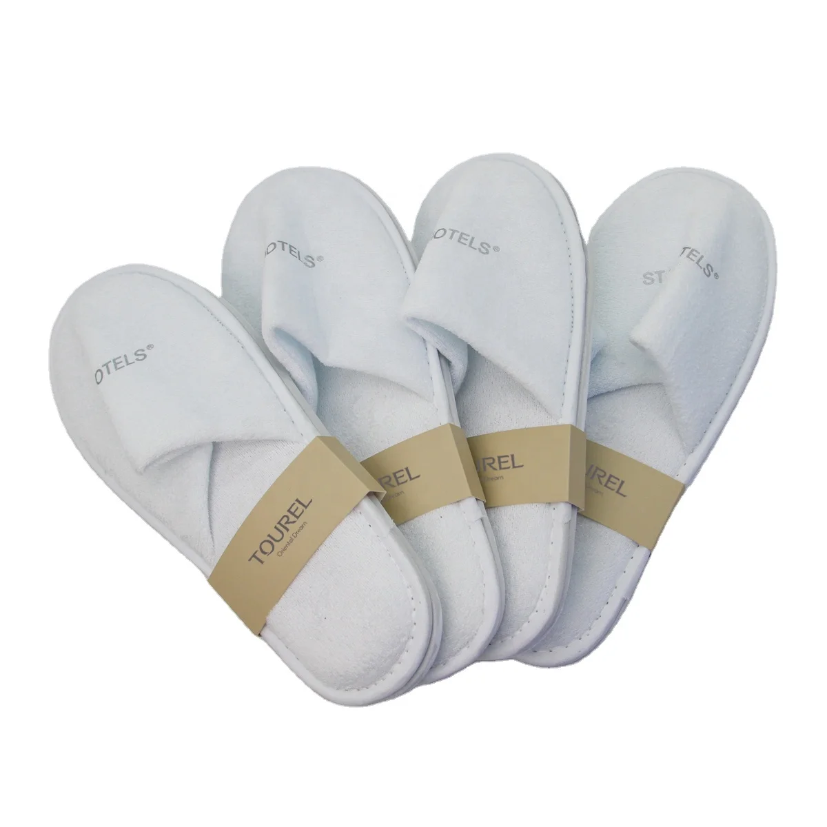 Zapatillas de spa de hotel de lujo unisex C&oacute;modas para interiores Viaje Producci&oacute;n en f&aacute;brica Amenidades perfectas para hu&eacute;spedes