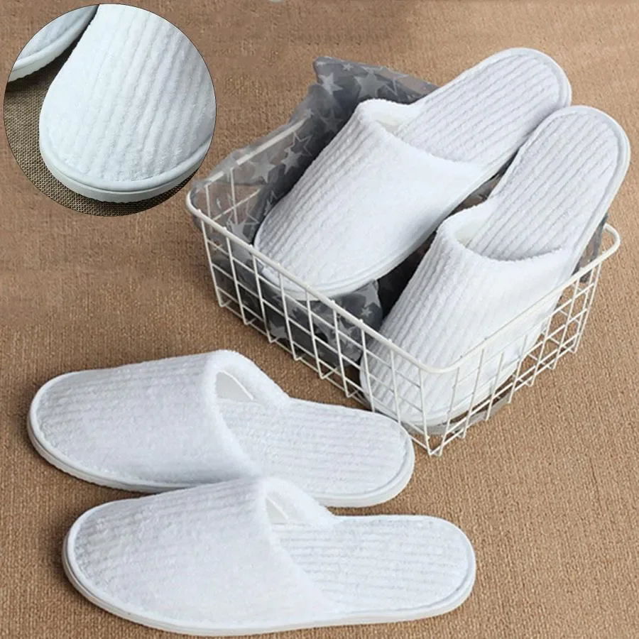 Chaussons d'hôtel respirants en gaufrette, légers et épais, à bout fermé, chausson d'hôtel personnalisé avec logo