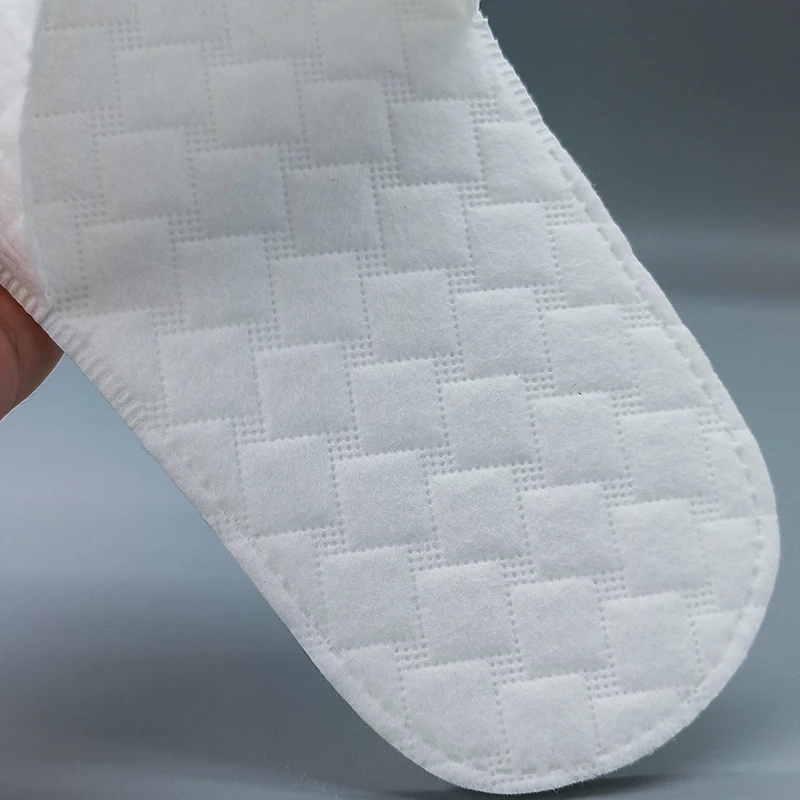 Wholesale Cheap Price Needle Punched Cotton Fabric Disposable Slippers Eco Friendly Sole Slippers For Hotel