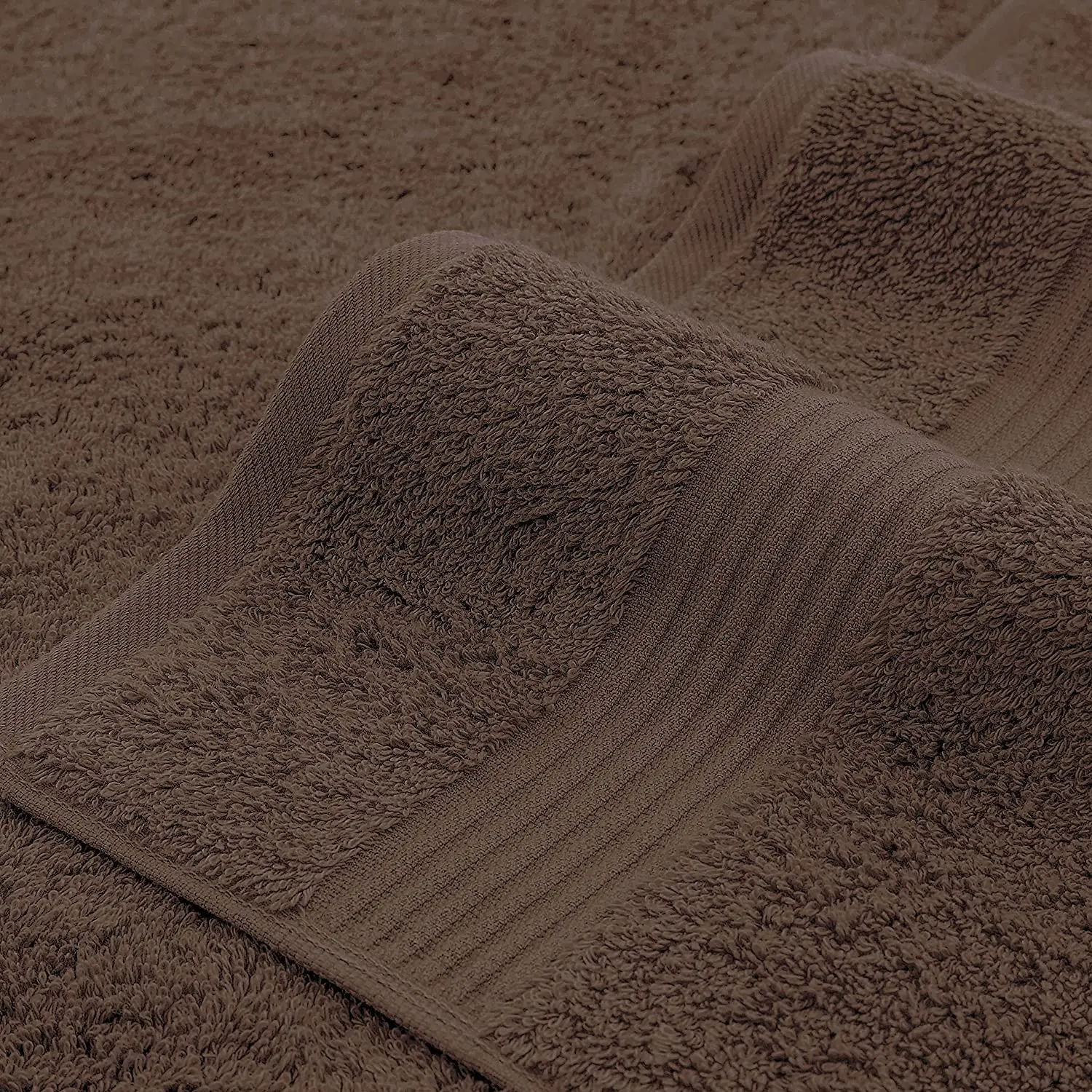 Toallas de baño de calidad para hotel y spa, 100% algodón, de secado rápido, desechables, estilo ondulado, suaves, en color blanco, café y azul, para manos y rostro