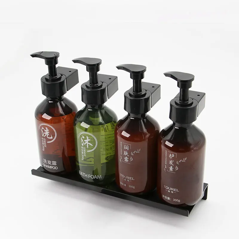 Custom Disposable Plastic Pet Wall Mount Shampoo Holders Hotel Bathroom Amenities Bracket Silver Shampoo Holders For Hotels