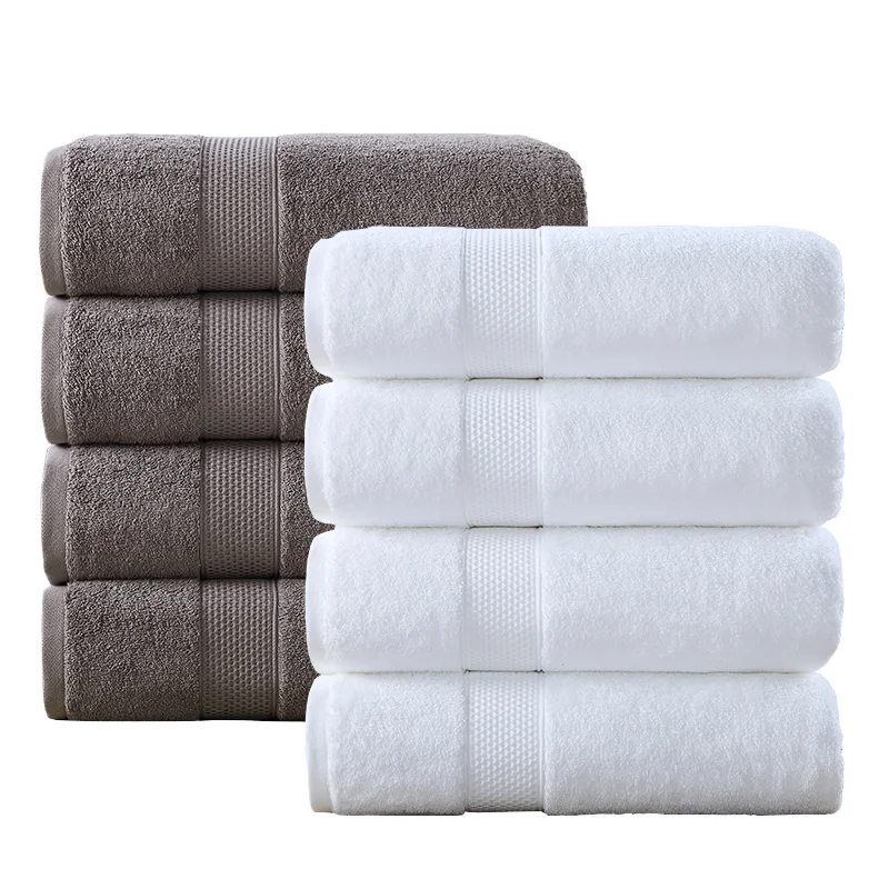 100% Cotton Disposable Knitted Bath Towel Set Quick-dry Sustainable Skin-friendly Solid Color Luxury For Adults Home Hotel Spa