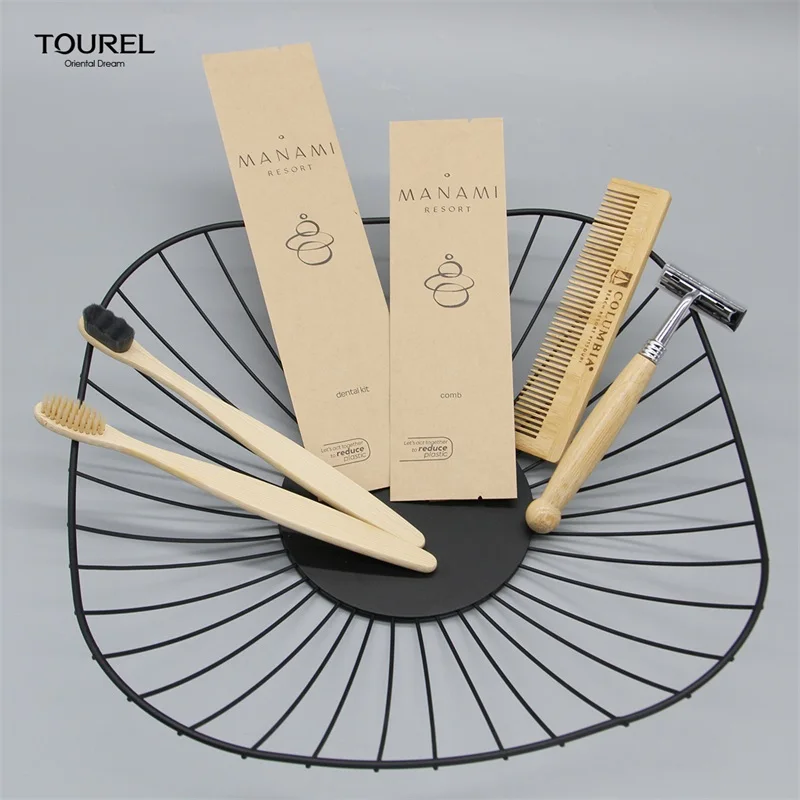 Set de Amenidades Port&aacute;tiles para Mascotas Ecol&oacute;gico para Hotel, Paquete de Papel Kraft FSC para Art&iacute;culos de Tocador de Hotel, Kit de Amenidades para Hotel de China