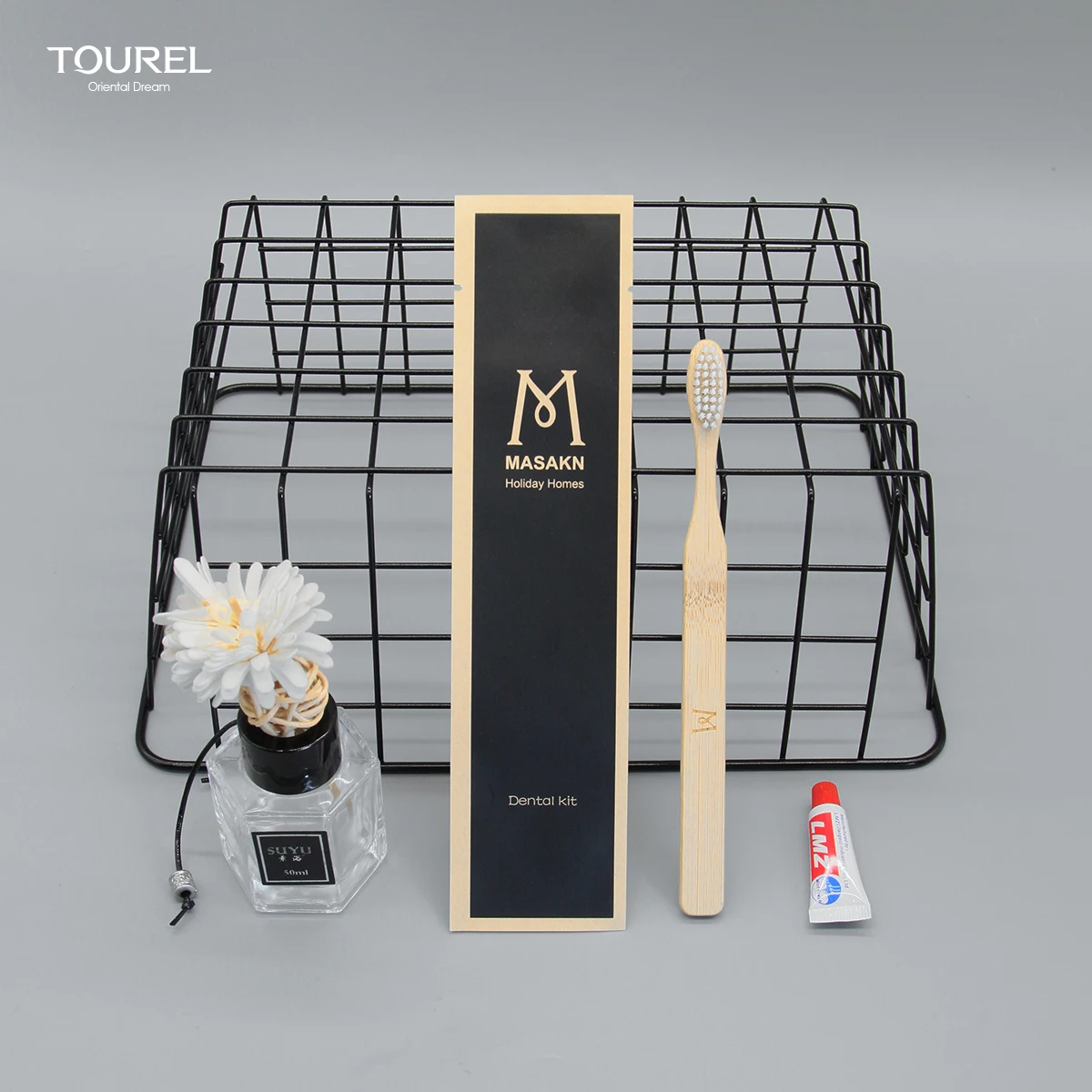 Articles de toilette jetables de luxe pour hôtel, portables et recyclables, fournitures de salle de bain, produits secs