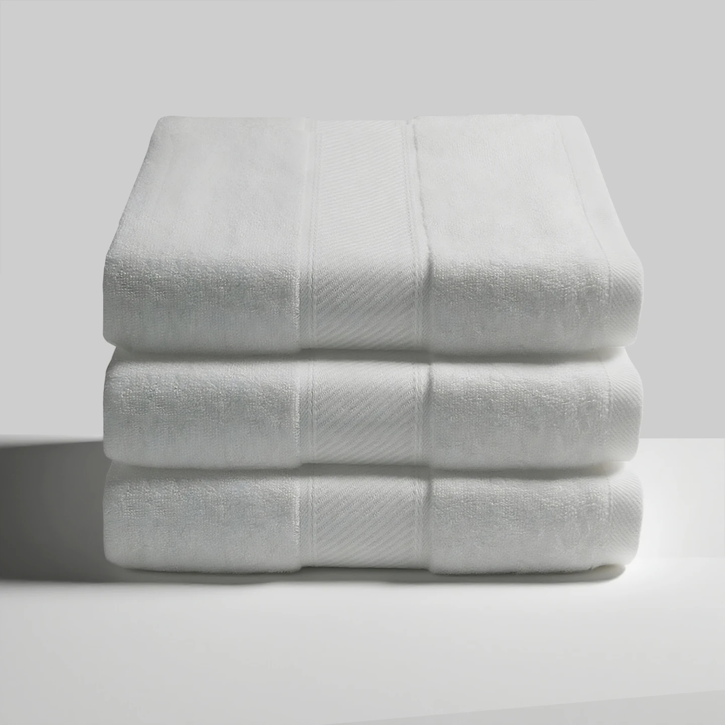Juego de toallas de baño de lujo para hotel spa de 5 estrellas, color blanco liso, con logotipo personalizado, 100% algodón, súper suave, absorbente, ecológico y de secado rápido