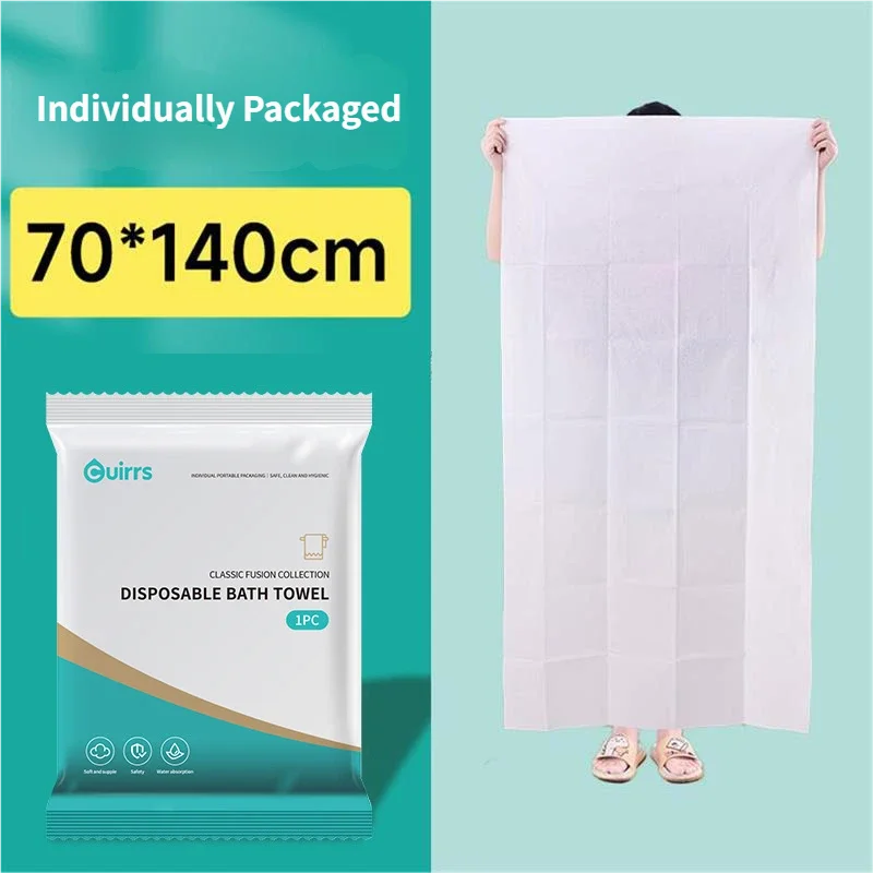 Premium Disposable Bath Towel 70 X 140 Cm Extra Thick Pearl Texture Super Absorbent For Travel & Hotel