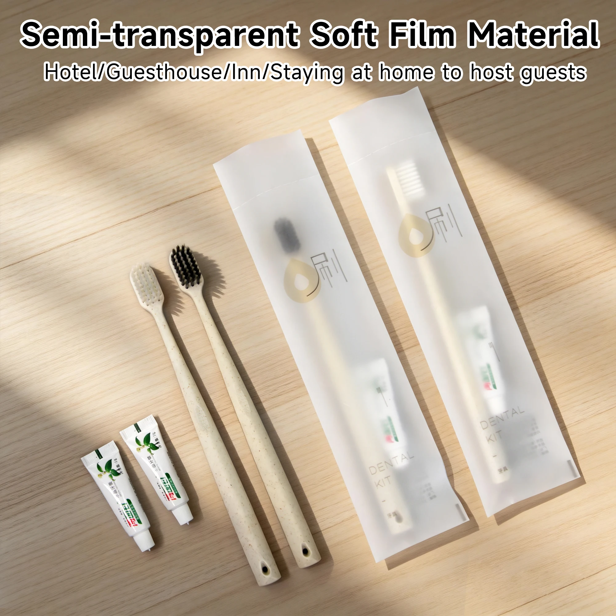 Hotel Disposable Toothbrush Kit With Toothpaste Individually Wrapped Soft Bristle For Hotels Resorts Motels Airlines