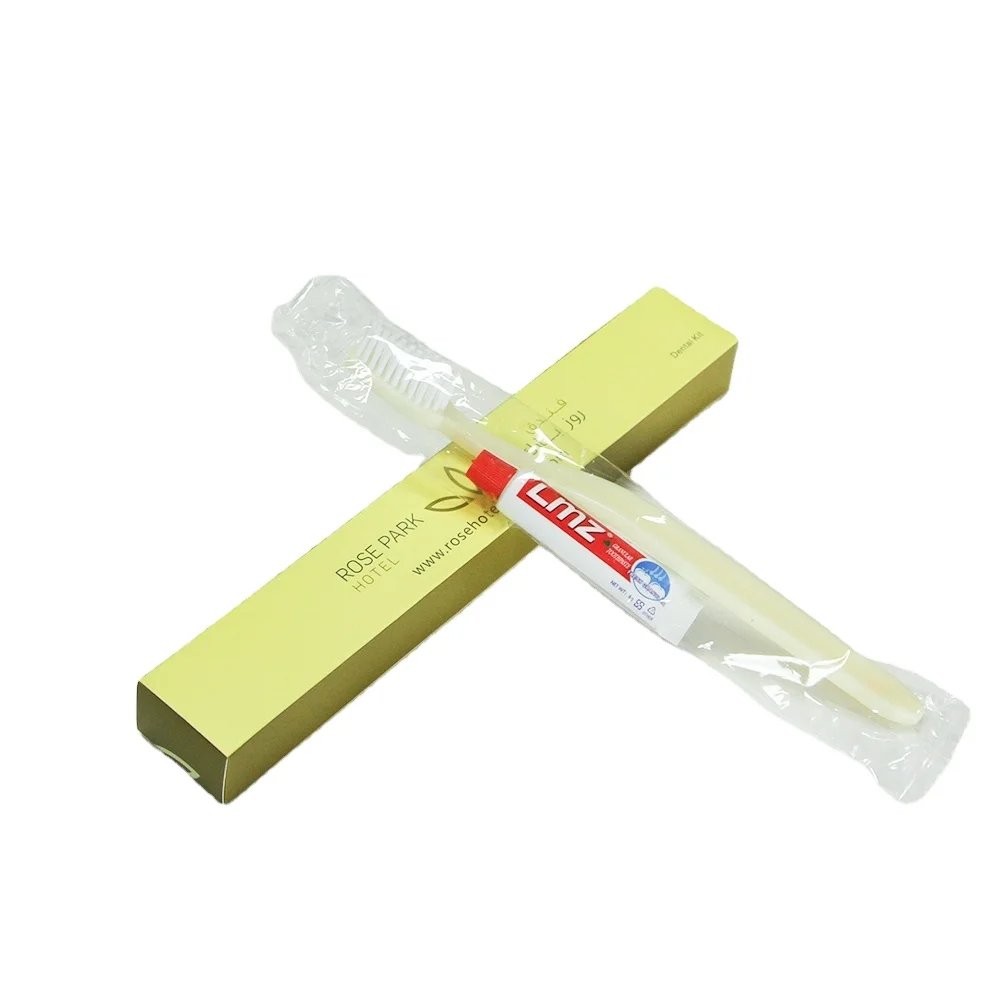 S Shape Design 7.5 Inch Length Disposable Tooth Brush And Toothpaste