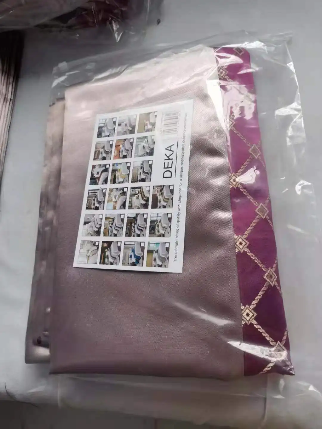 扬州制造商生产的100%涤纶提花床品套件酒店装饰布草大号床尾巾优雅酒店床品