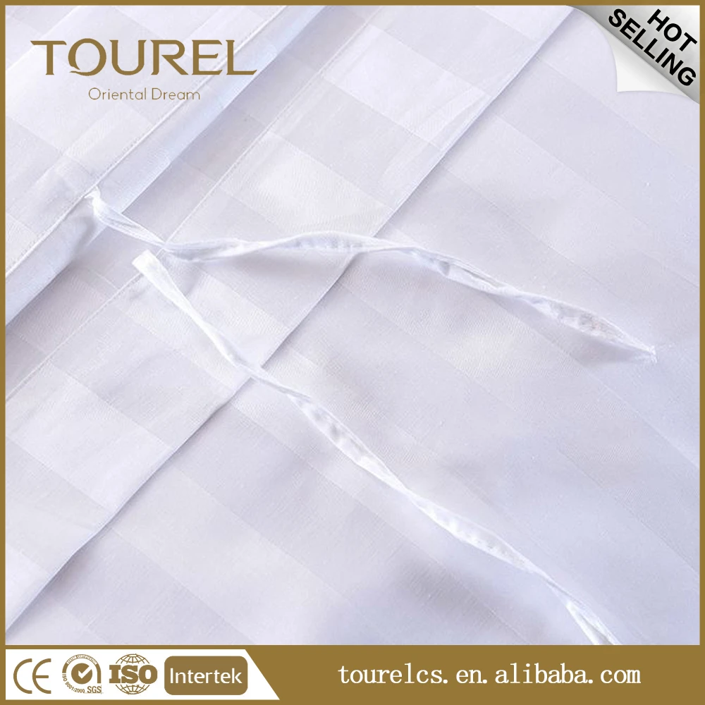 Trade Assurance Wholesale Cotton Woven Plain 300tc Hotel Bedding Linen Set With Custom Logo