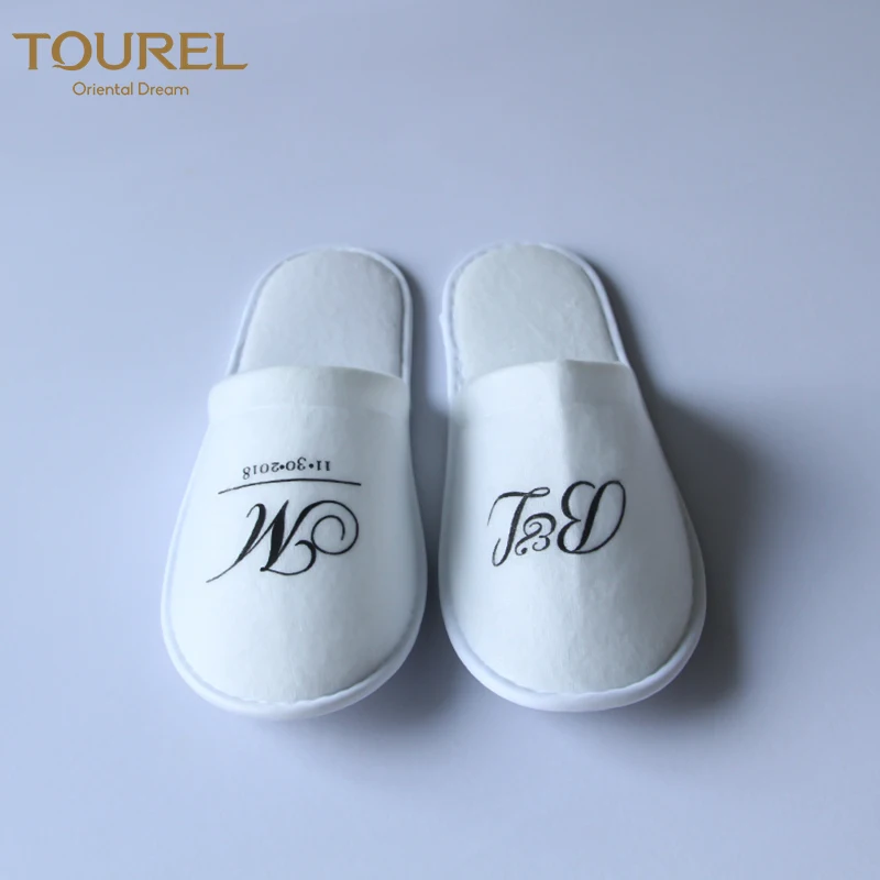 Chaussons de maison jetables écologiques de haute qualité en 100 % coton, format voyage, pour invités et usage hôtelier