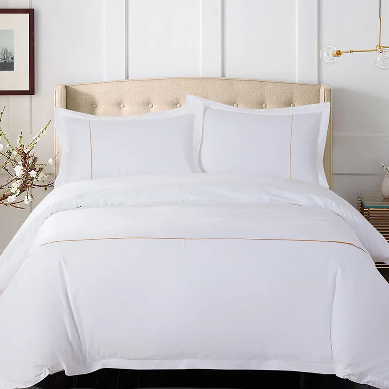 5star Luxury T Dubai 350t Egyptian Latest Design 300-1000 Tc 100 Cotton Plain White T200 Hotel Bed Sheet