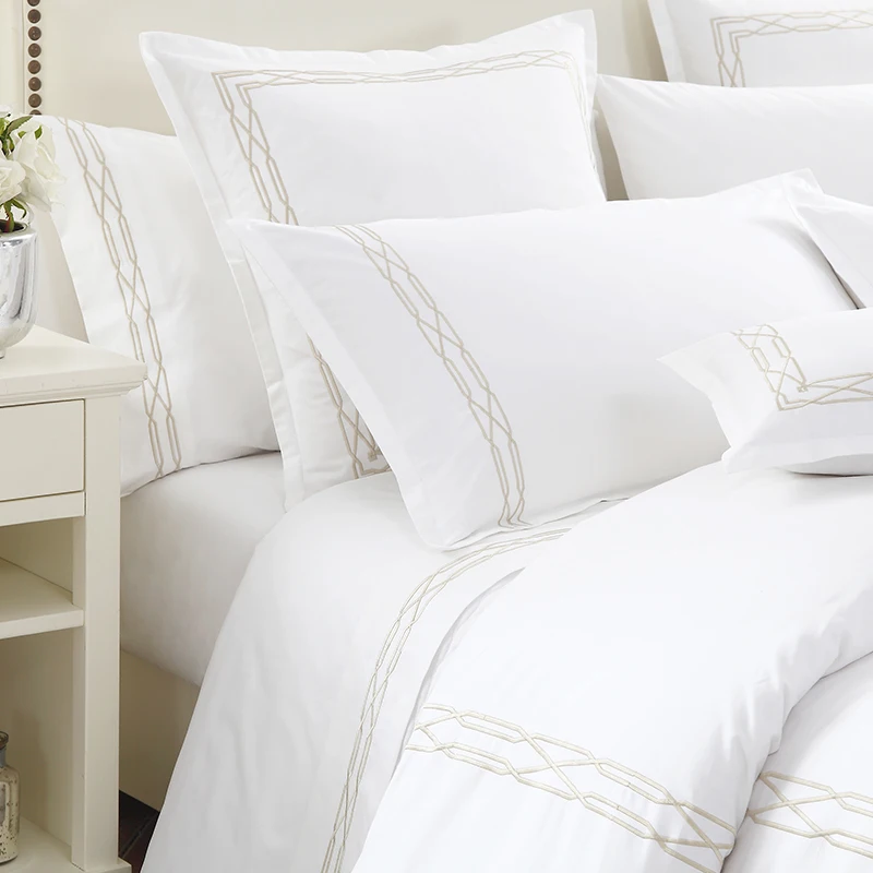 5star Luxury T Dubai 350t Egyptian Latest Design 300-1000 Tc 100 Cotton Plain White T200 Hotel Bed Sheet