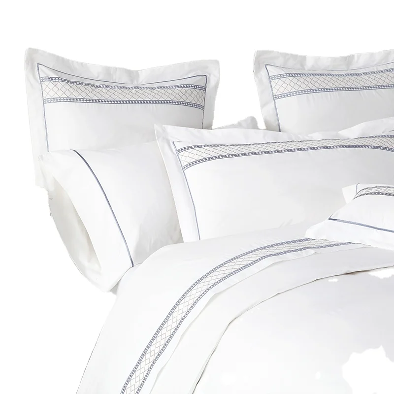5star Luxury T Dubai 350t Egyptian Latest Design 300-1000 Tc 100 Cotton Plain White T200 Hotel Bed Sheet
